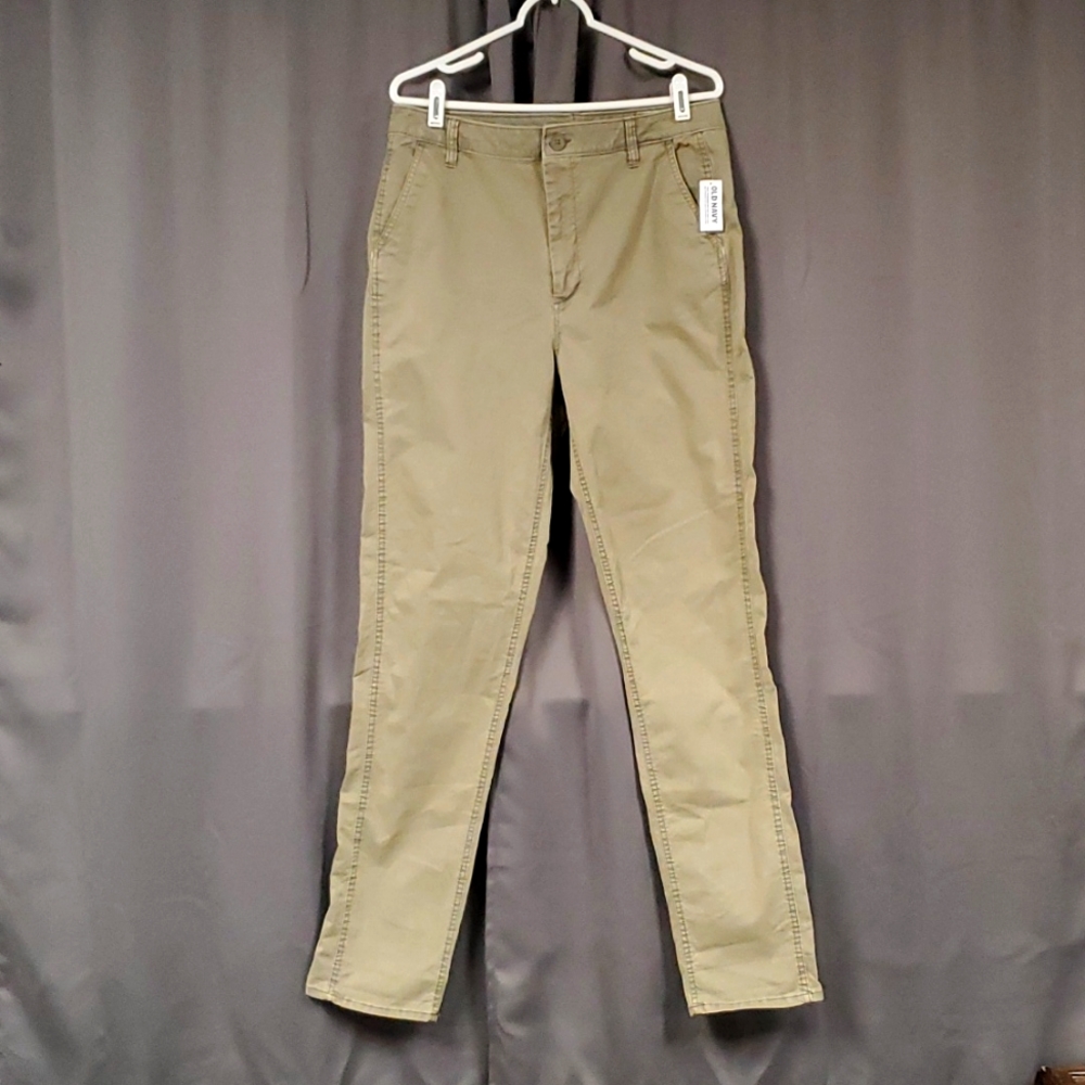 OLD NAVY 12 TALL KHAKI GREEN PANT